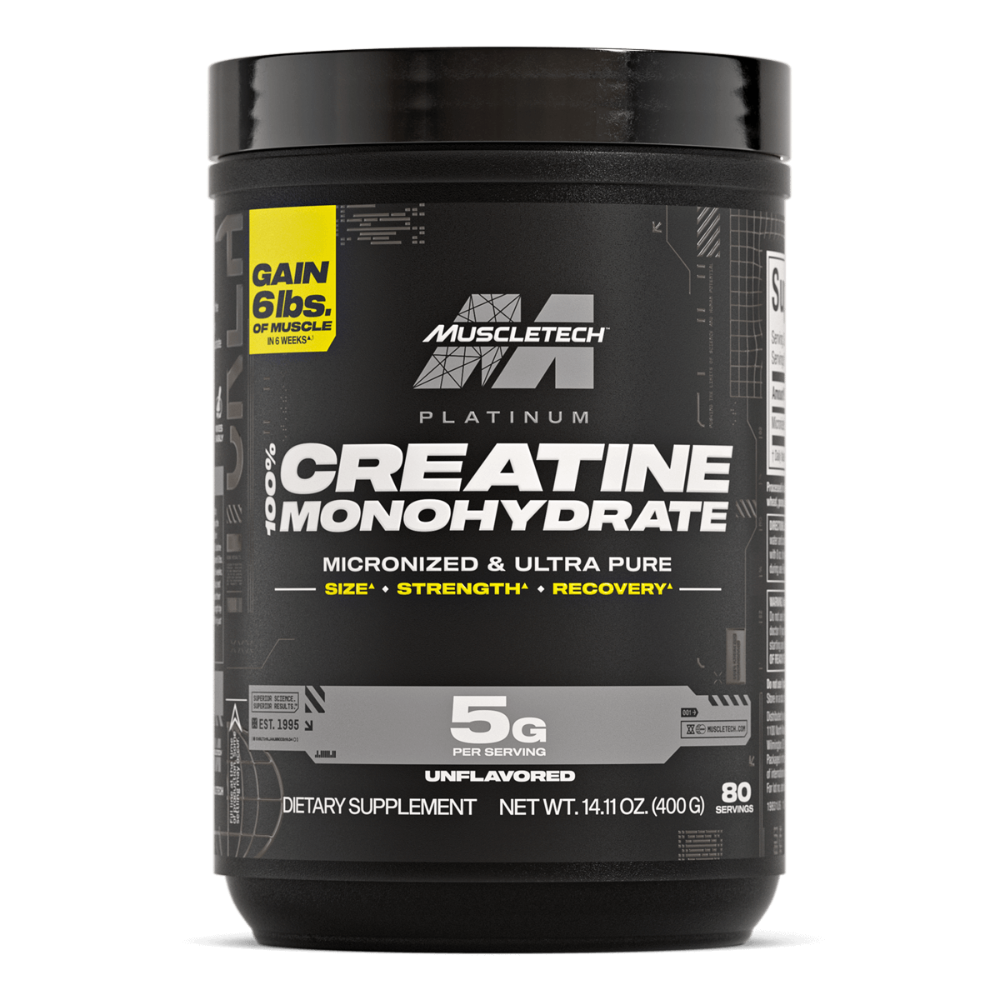 MuscleTech, Platinum 100% Creatine, Unflavored, 400G, 80 Servings